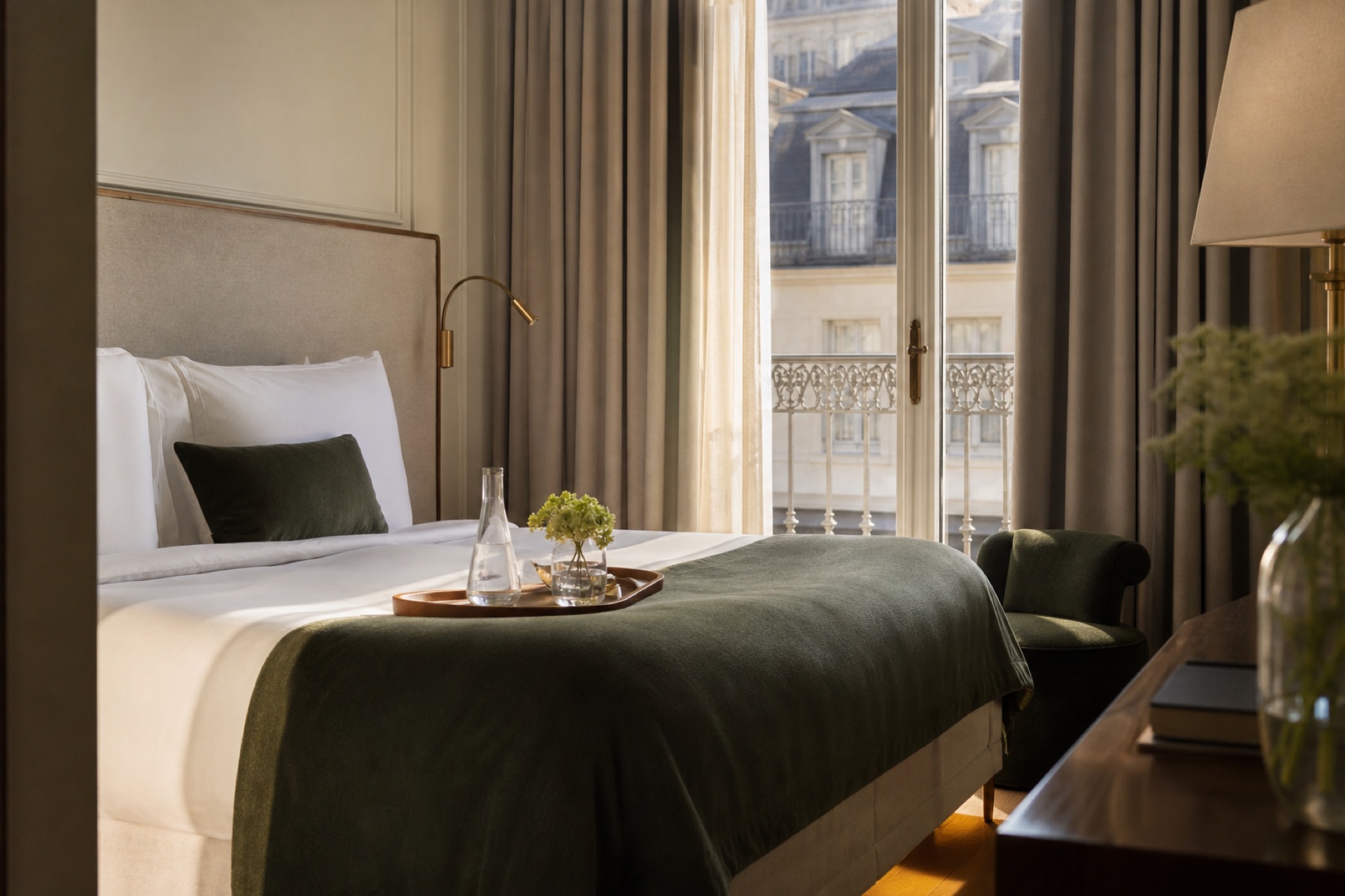 Chambre d’hôtel préparée pour l’arrivée d’un client